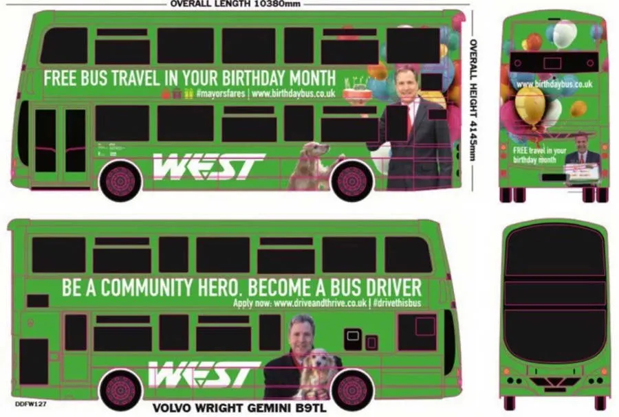 Dan Norris bus wrap vanity project